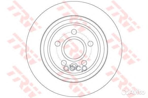 Диск тормозной зад DF6187 TRW