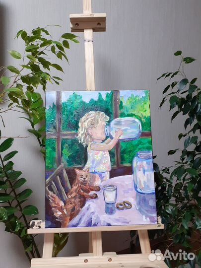 Картина акрилом на холсте 