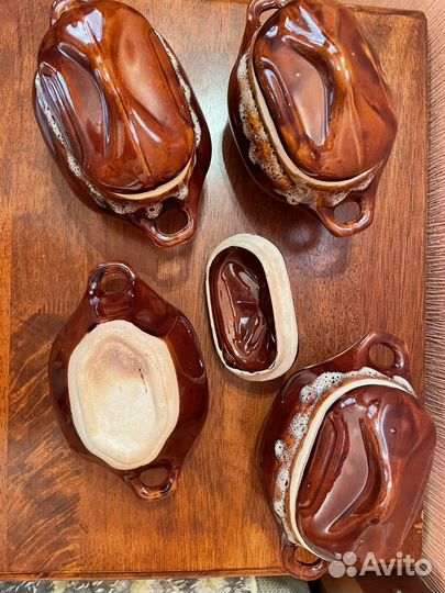 Горшки 4 штуки для запекания 0,6 л