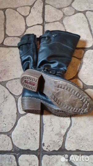 Женские кожанные сапоги