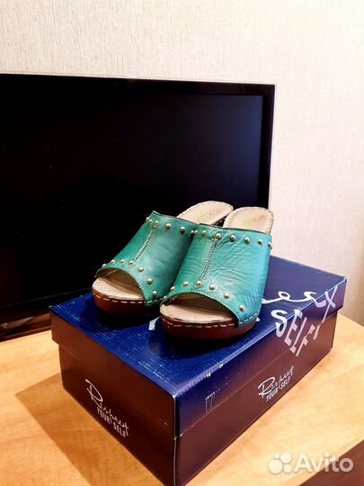 Сабо кожаные