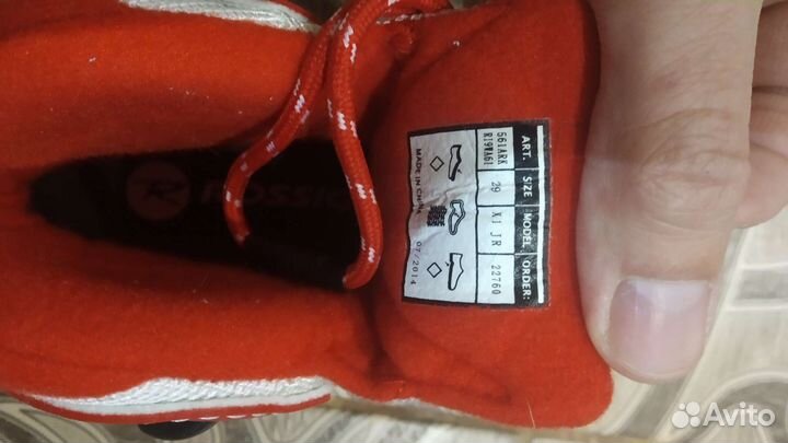 Лыжные ботинки rossignol,29р