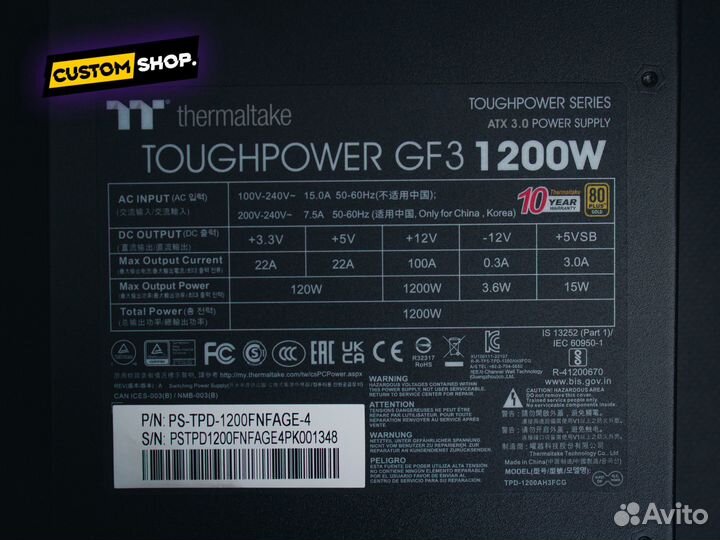 Блок питания Thermaltake Toughpower 1200W