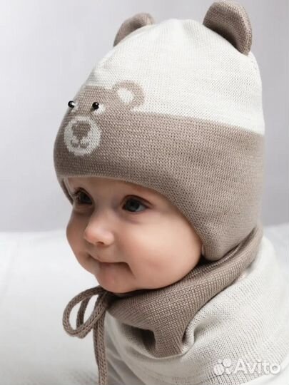 Зимняя шапка и снуд Журавлик 46 48