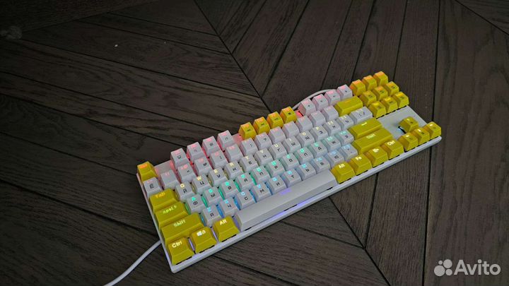 Клавиатура Booox K87 Белый-желтый Red Switch