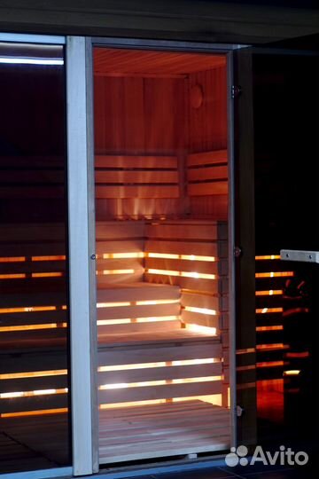 Большая сауна с тёплым бассейном (Свежий ремонт)