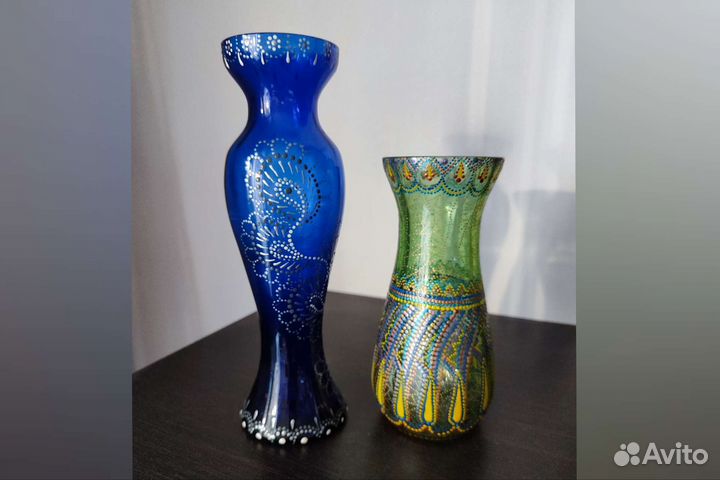 Ваза для цветов СССР стекло