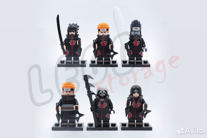 Lego Саске Итаче Учиха Пэйн Яхико Кисаме Хидан