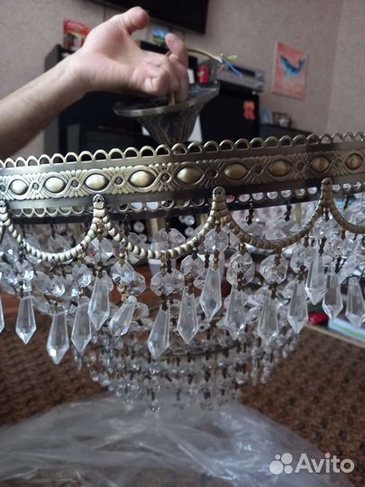 Люстра потолочная хрустальная