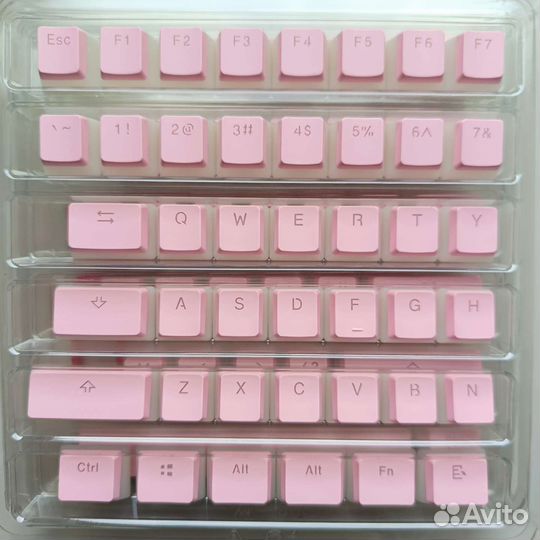 Розовые кейкапы колпачки для клавиатуры Redragon