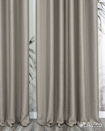 Комплект штор рогожка Орфей Умбра