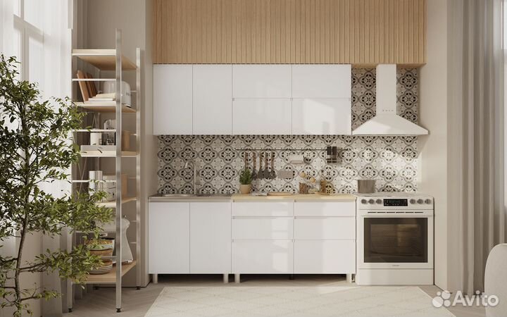 Белая кухня 2 метра