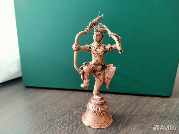 Статуэтка Апсара и колокольчик бронза