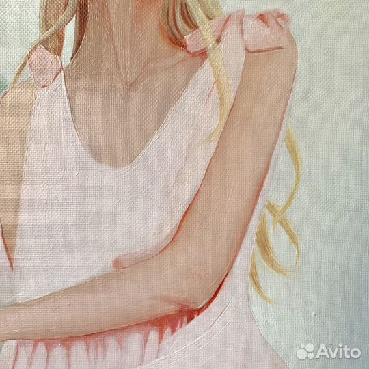 Картина маслом на холсте девушка