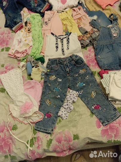 Большой пакет одежды с 1 до 2 лет