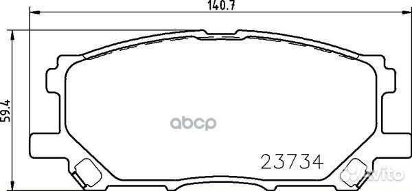 Колодки тормозные дисковые перед (PF-1497)