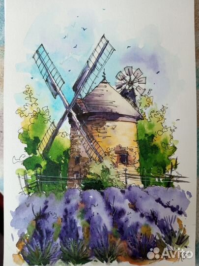 Картина акварель