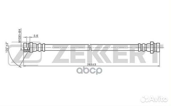 Шланг тормозной задний Hyundai Accent II 00- M