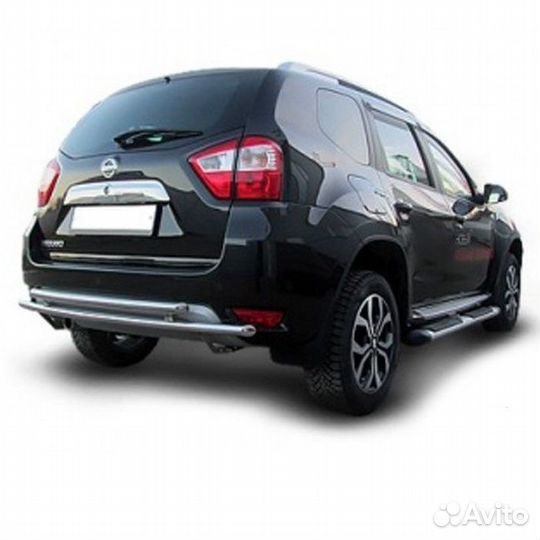 Защита заднего бампера Nissan terrano (2014)