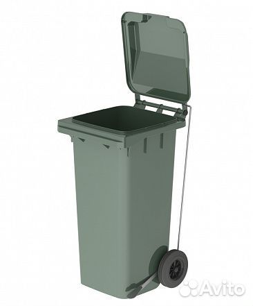 Мусорный контейнер 120 литров на колесах усиленный
