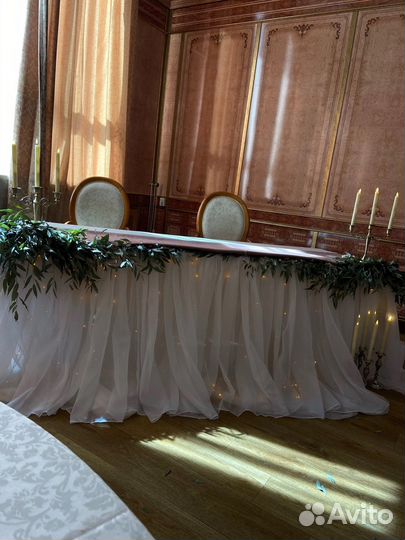 Фуршетная юбка и ткань на президиум