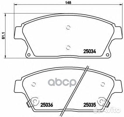 Колодки торм.пер. P59077 Brembo