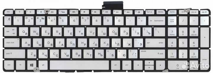 Клавиатура HP Omen 15-ax238ur 3RN16EA серебристая