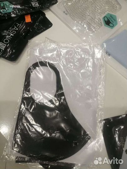 Маска чёрная многоразовая РФ в упаковке