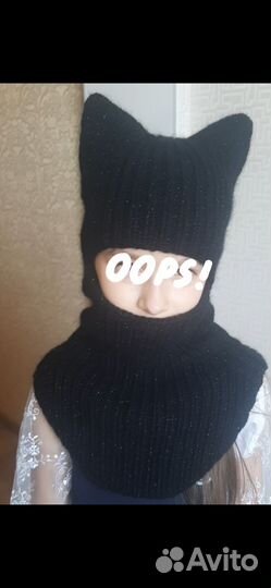 Шапка вязаная ручная работа