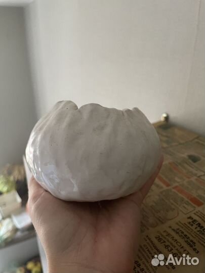 Ваза керамика ручная работа белая