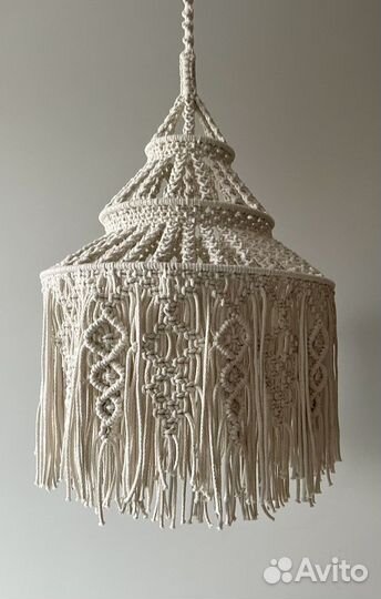 Светильник люстра макраме