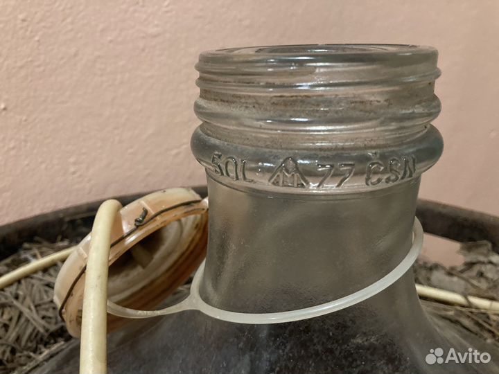 Бутыль 50л в металлической корзине СССР