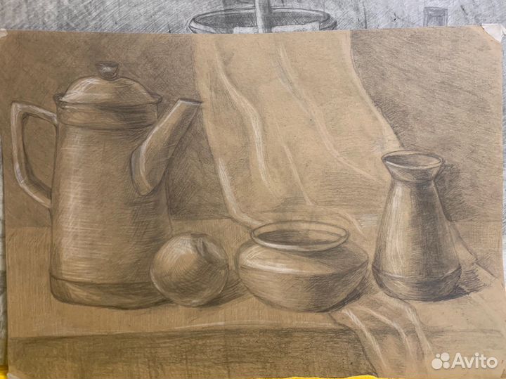 Академические натюрморты рисунок