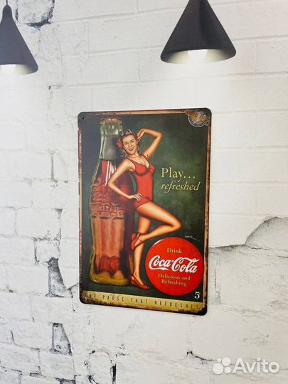 Декор на стену табличка Coca-Cola