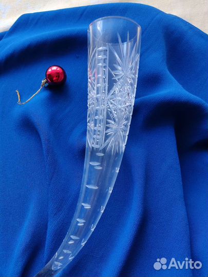 Рог хрустальный, длина 39, и 40 см