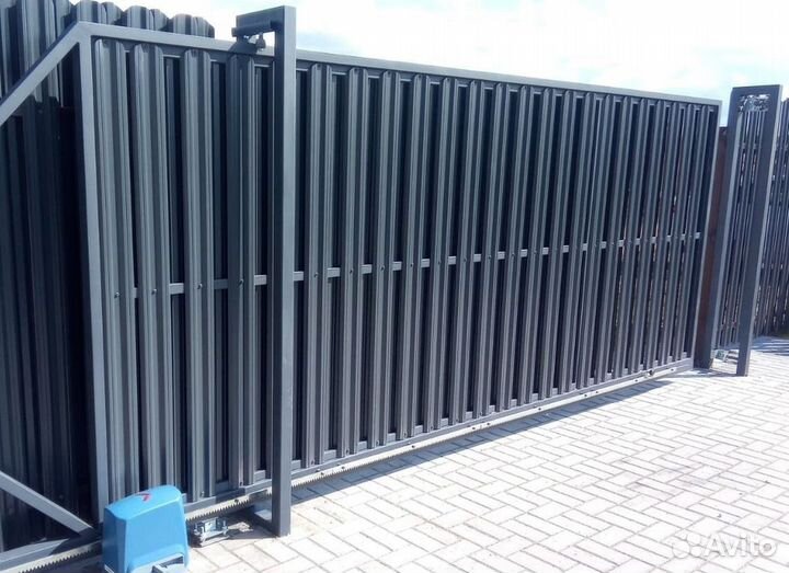 Откатные ворота с автоматикой под ключ