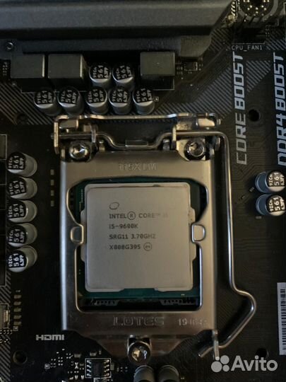 Комплект i5 9600k+ MSI Mag z390m mortar+память