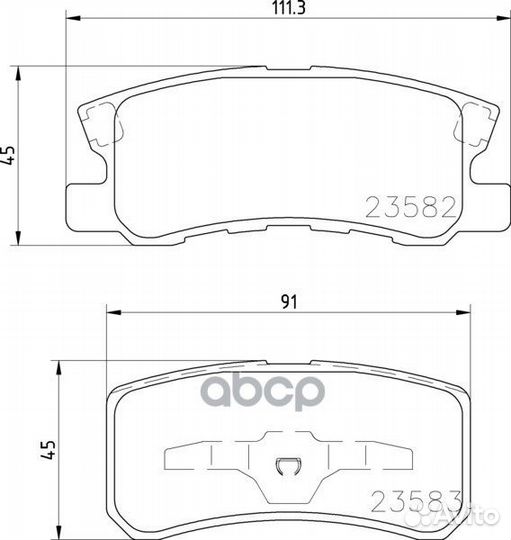 Колодки тормозные дисковые зад (PF-3450) NP