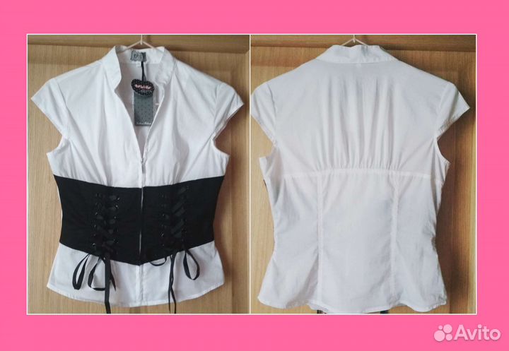 Новая блузка белая для девочки р. 146-152