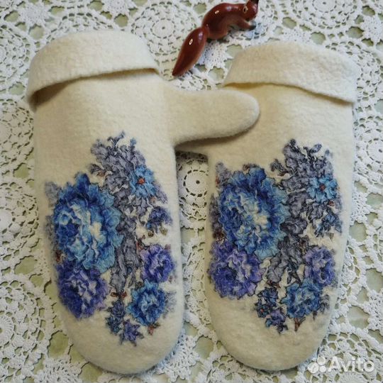 Варежки валяные. Ручная работа