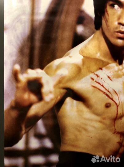 Винтажный плакат Брюс Ли. 90х годов