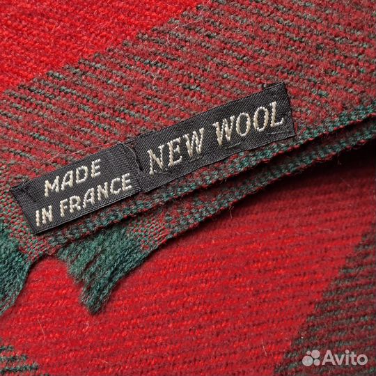 Винтажный шерстяной шарф Made in France