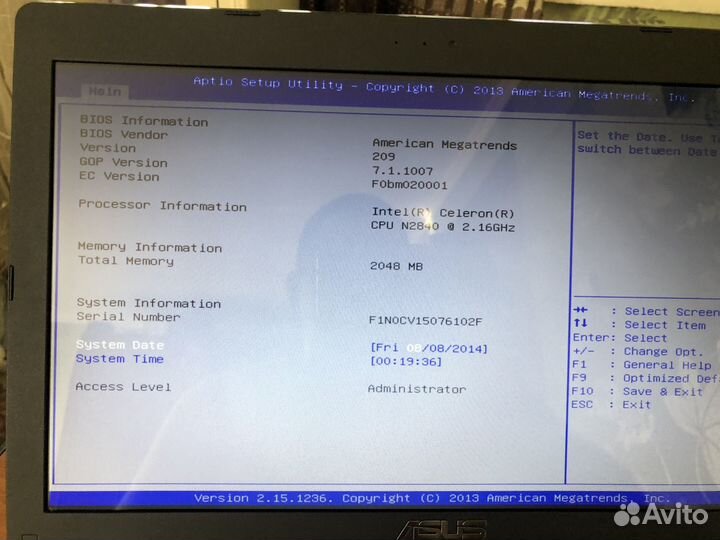 Asus F553M Celeron N2840/4gb/15,6