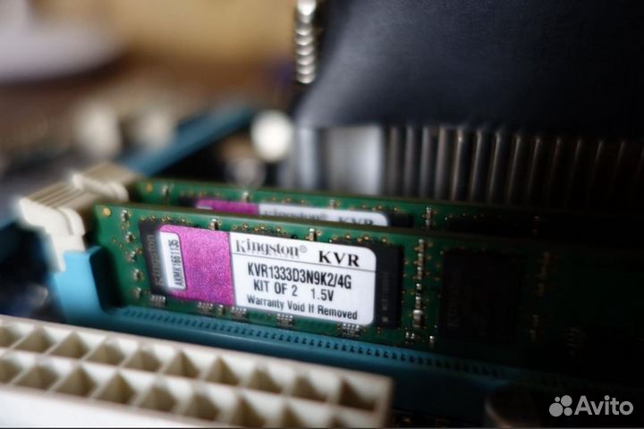 Материнская плата, процессор, память, кулер