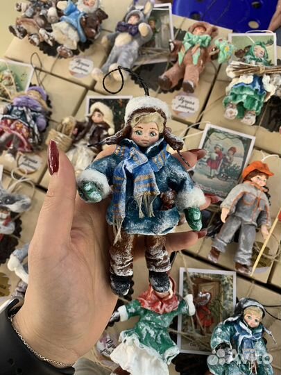 Ватная игрушка мальчик в куртке