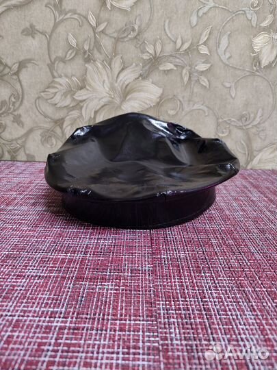 Фуражка из латекса, черная. Шапка