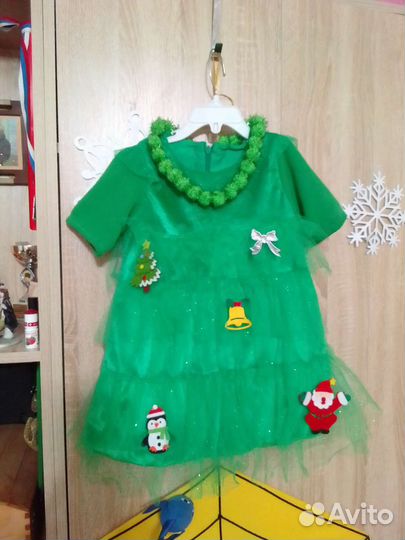 Новогодние костюмы 98 мышка и елочка