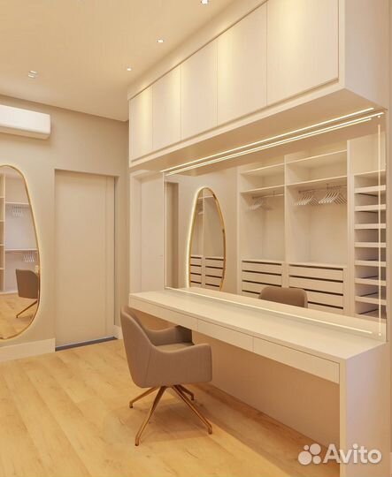 Гардеробная комната под ключ Шкафы