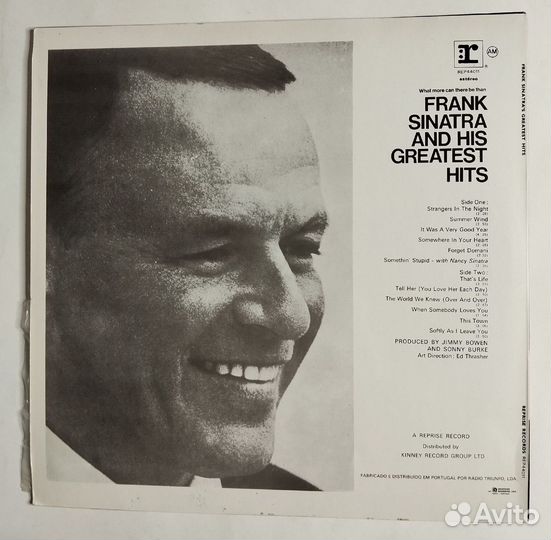 Винтажная виниловая пластинка LP Frank Sinatra Gre