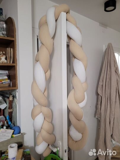 Бортик косичка для кроватки